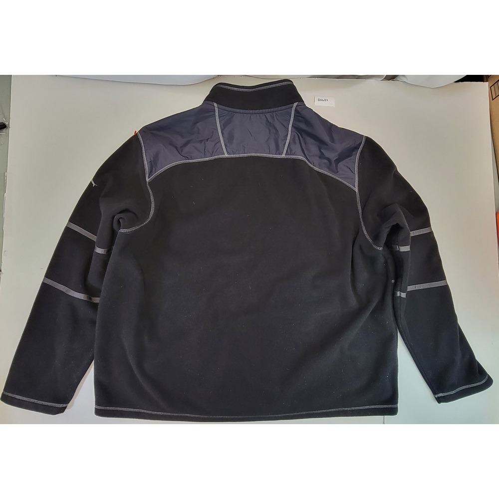 Tommy Bahama Mens Fleece Full Zip Jacket XXL Black Gray Trim Zip Pockets - Picture 4 of 4